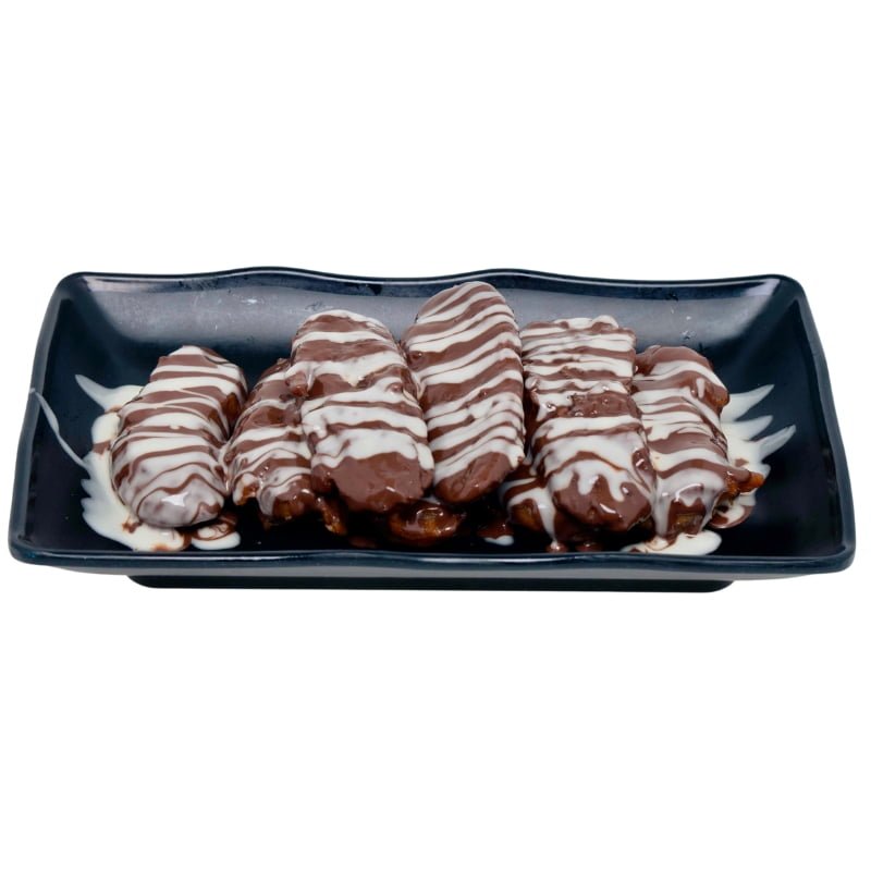 Pisang Goreng Dipped Choc White Chocolate.